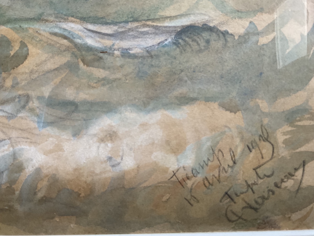 Loiseau  Gustave aquarelle Fecamps tempête 1926-photo-2