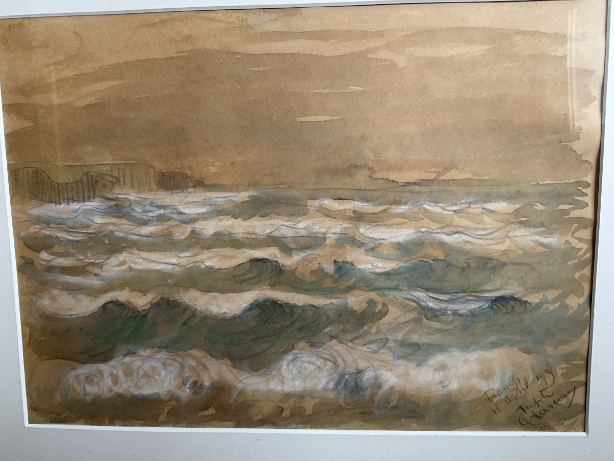 Loiseau  Gustave aquarelle Fecamps tempête 1926-photo-3