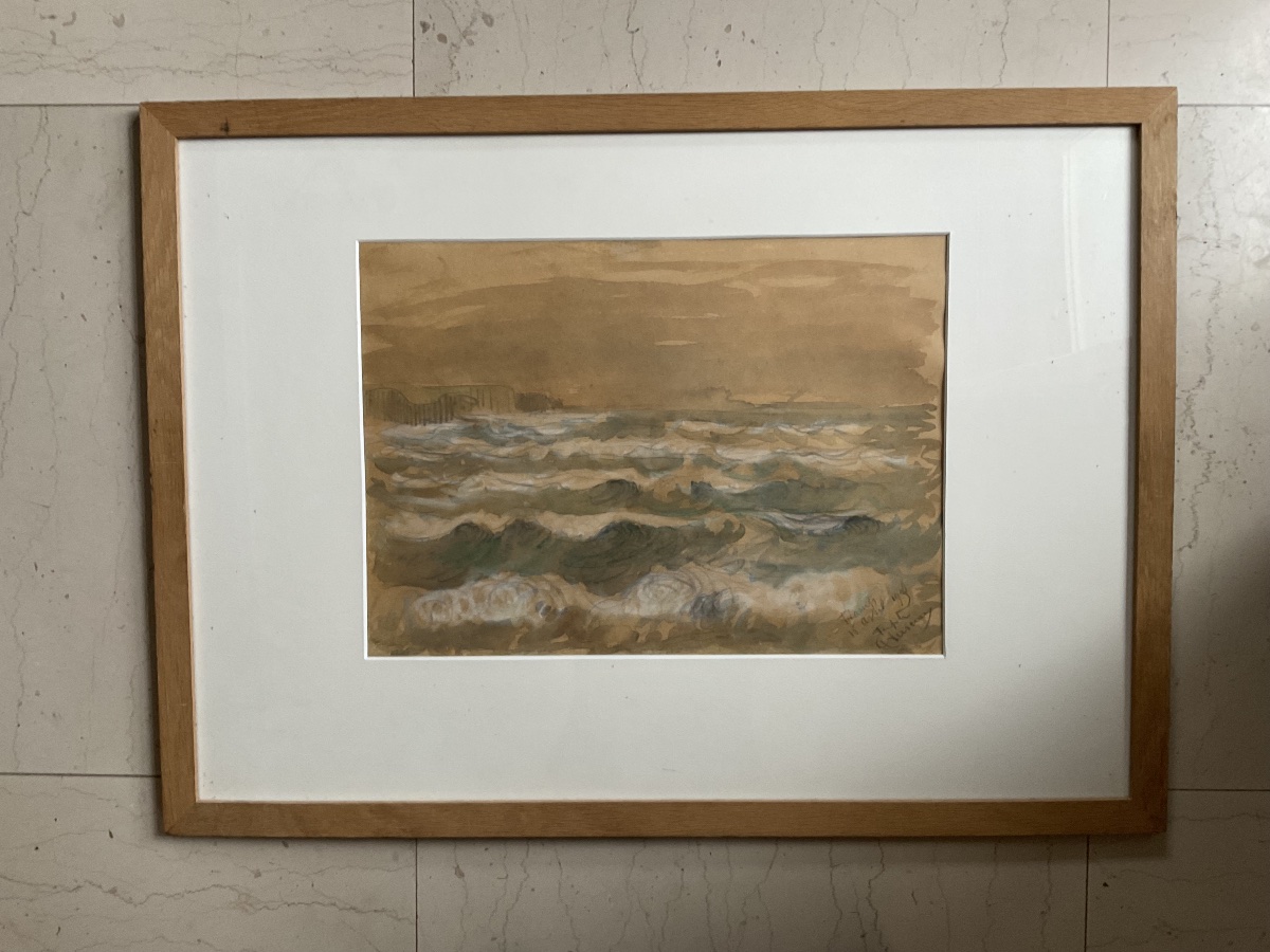 Loiseau  Gustave aquarelle Fecamps tempête 1926-photo-6