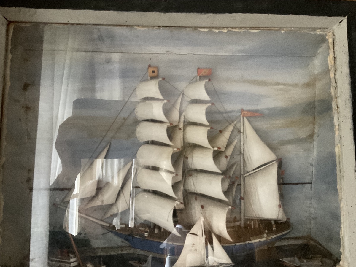 Diorama flotte remorqueur  barque trois mâts voilier-photo-3