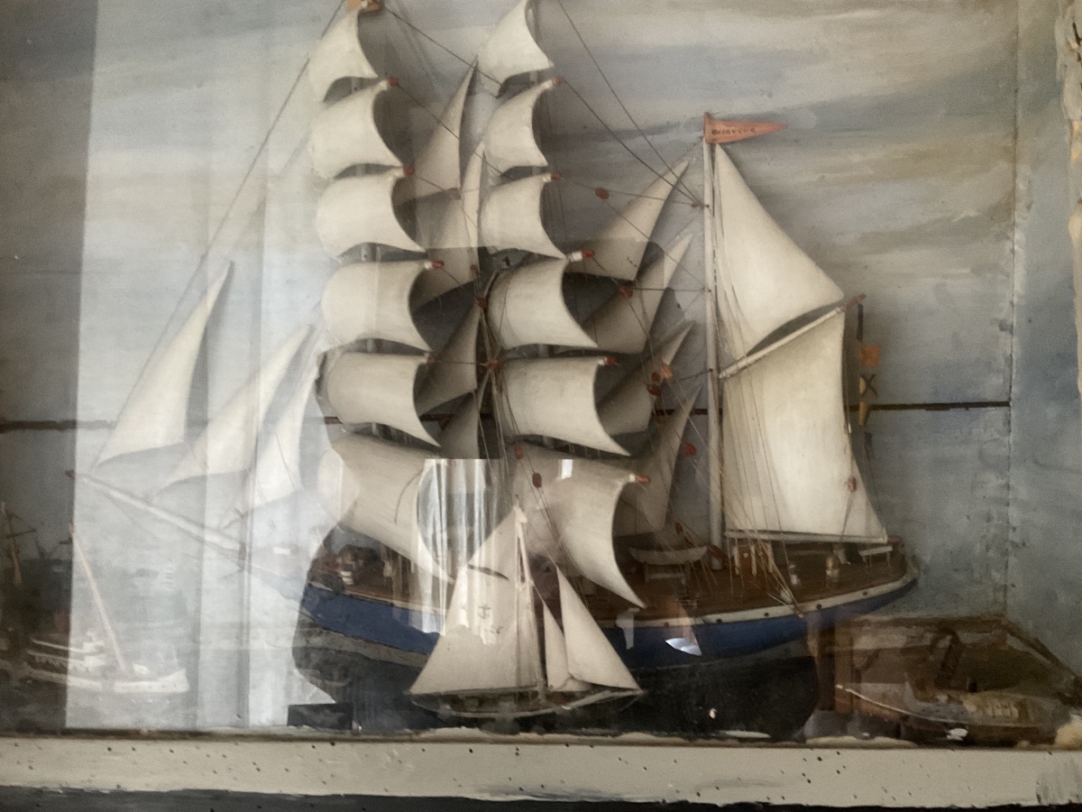 Diorama flotte remorqueur  barque trois mâts voilier-photo-4