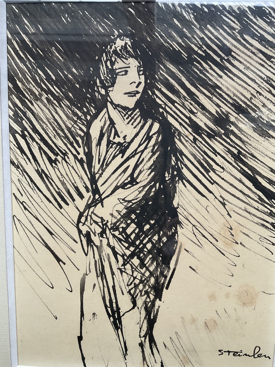 STEINLEN ENCRE FEMME Drapée -photo-2