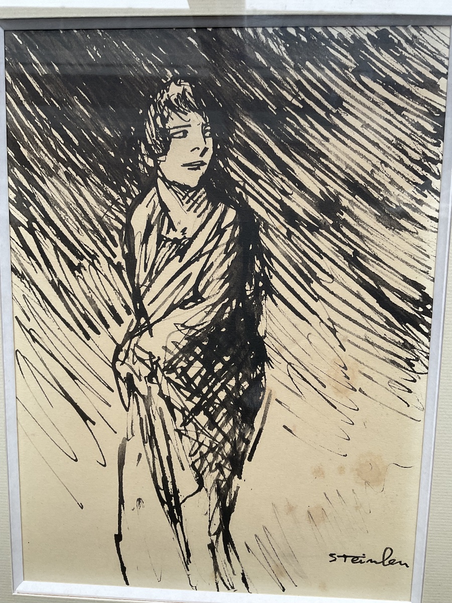 STEINLEN ENCRE FEMME Drapée -photo-3