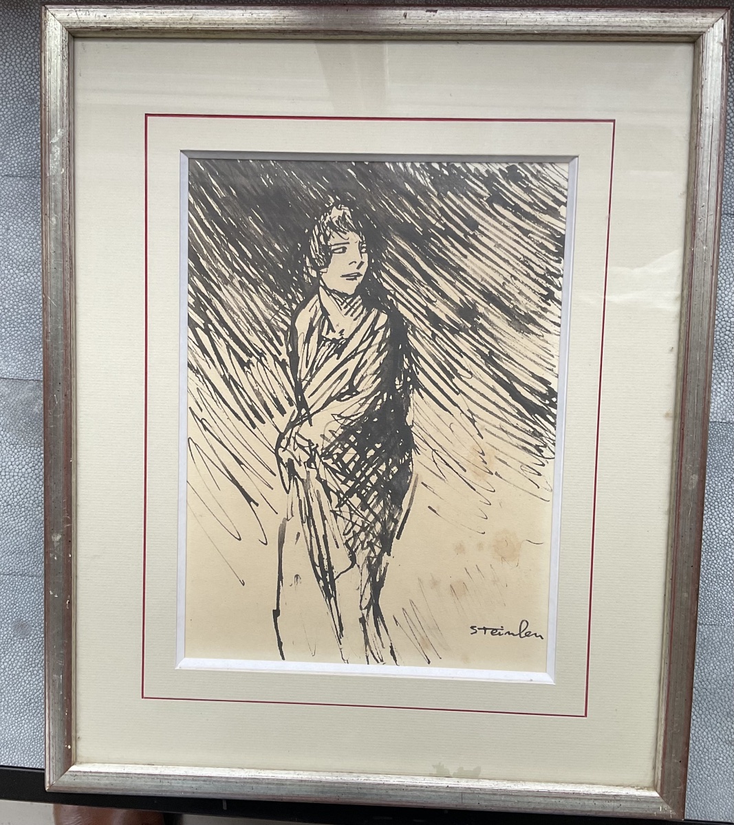 STEINLEN ENCRE FEMME Drapée -photo-1