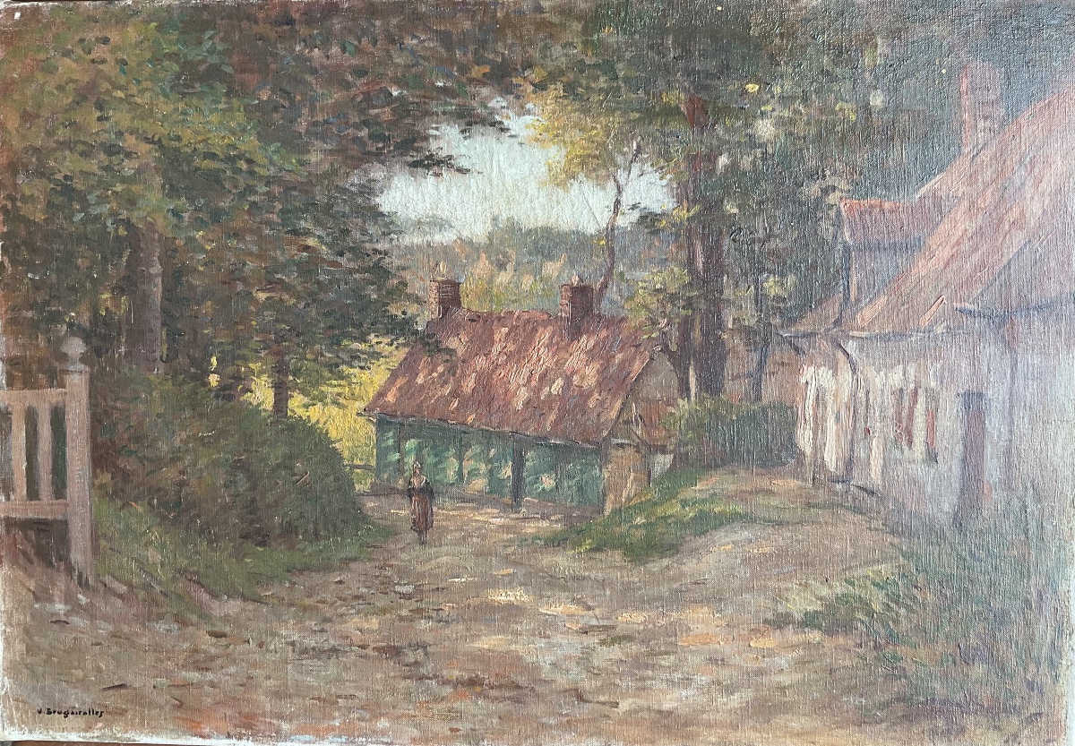 Oil On Canvas By Brugairolles, Saint-valéry-sur-somme-photo-3