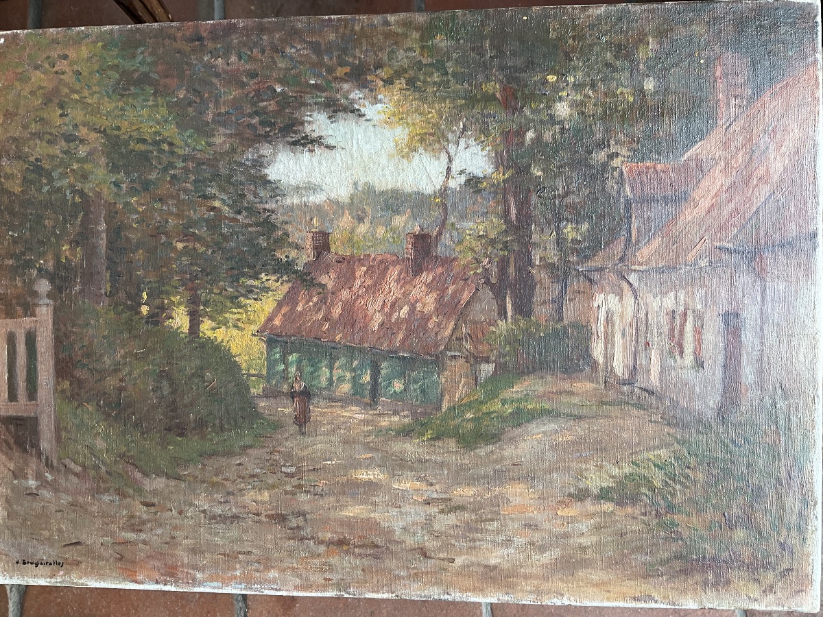 Oil On Canvas By Brugairolles, Saint-valéry-sur-somme-photo-2