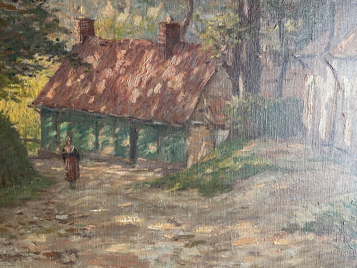 Oil On Canvas By Brugairolles, Saint-valéry-sur-somme-photo-3