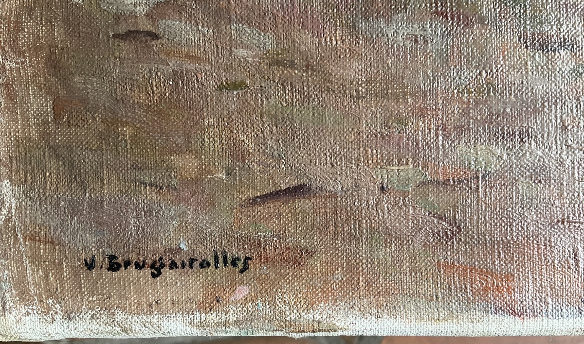 Oil On Canvas By Brugairolles, Saint-valéry-sur-somme-photo-5