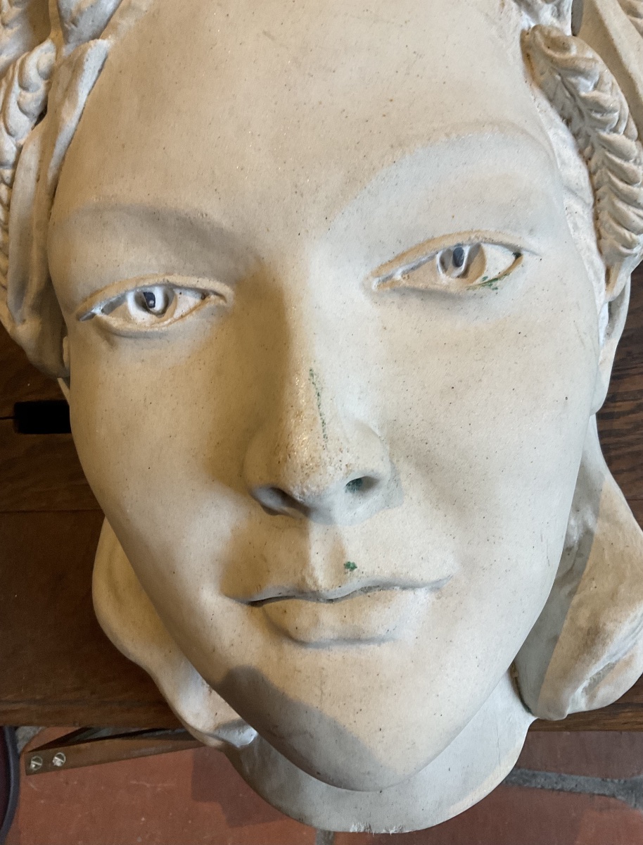 Woman's Face With Wheat Ears, Stucco Exterior Facade-photo-2