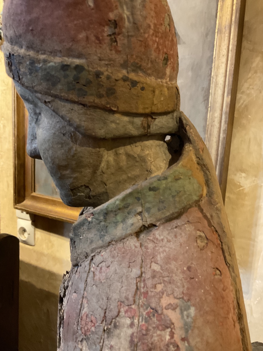 Statue XVIEME RESTE DE POLYCHROMIE  haut87cm-photo-3