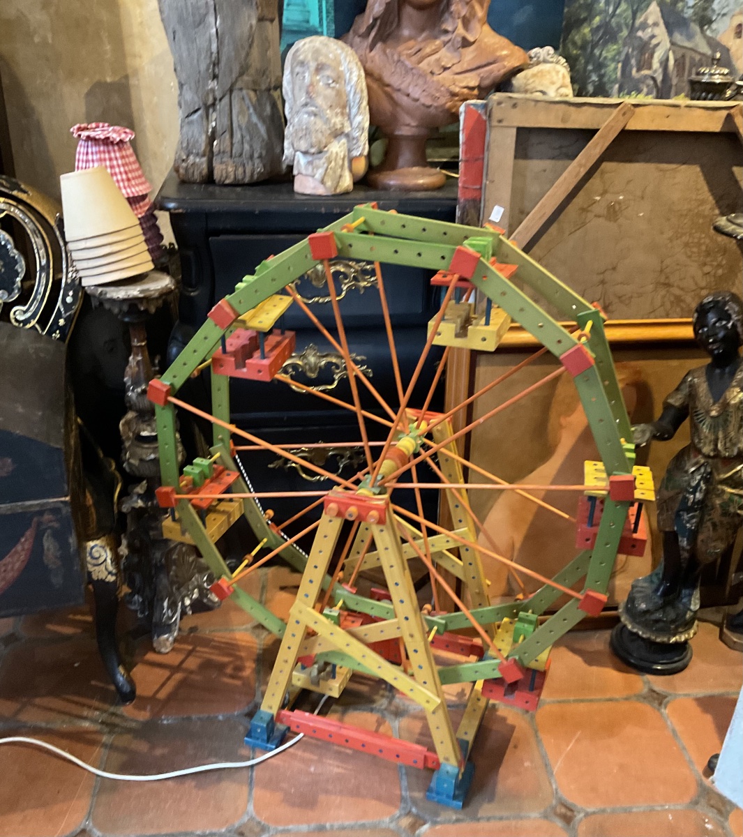Grande roue jouet 1950 Haut 88cm-photo-3