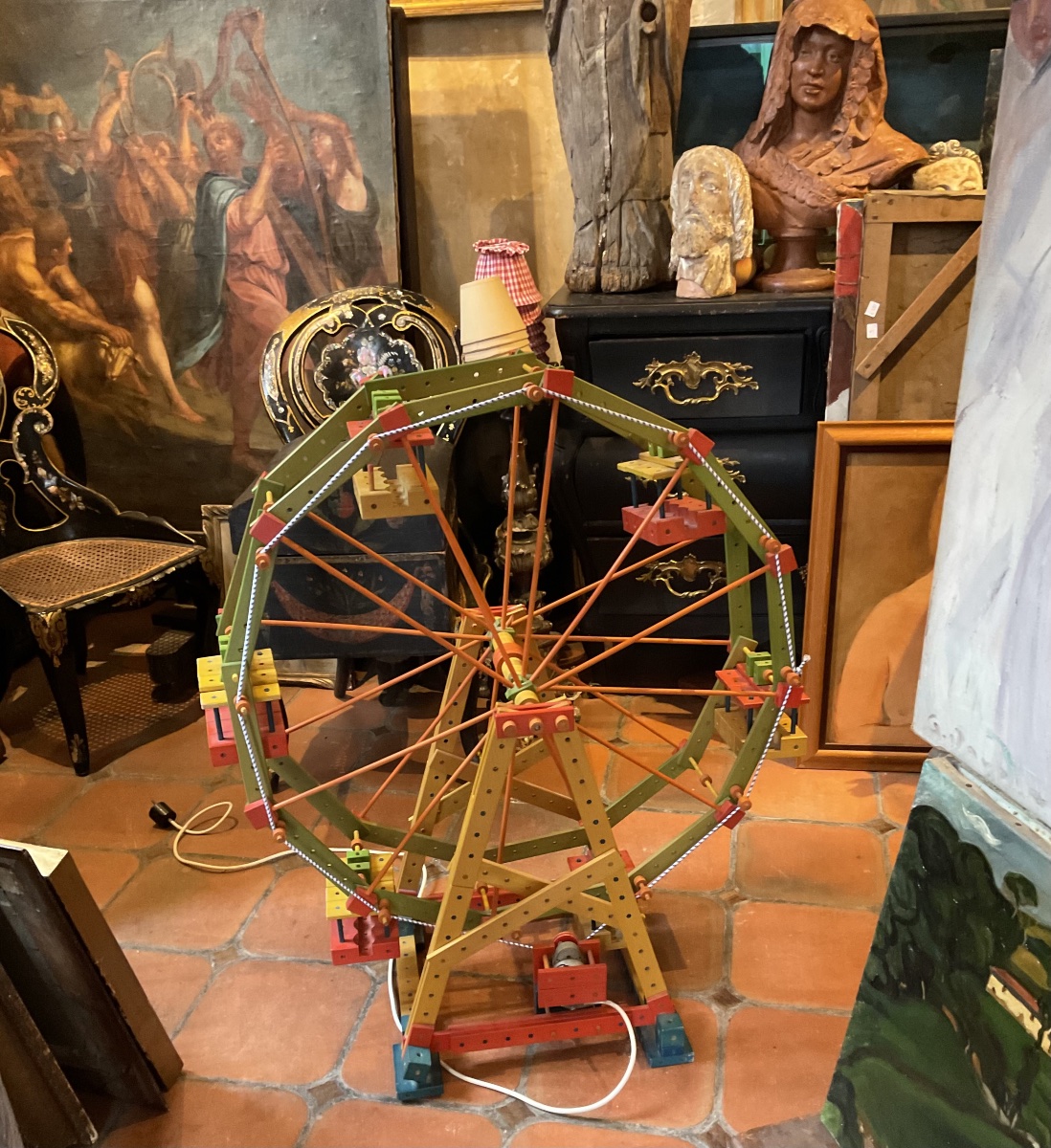 Grande roue jouet 1950 Haut 88cm