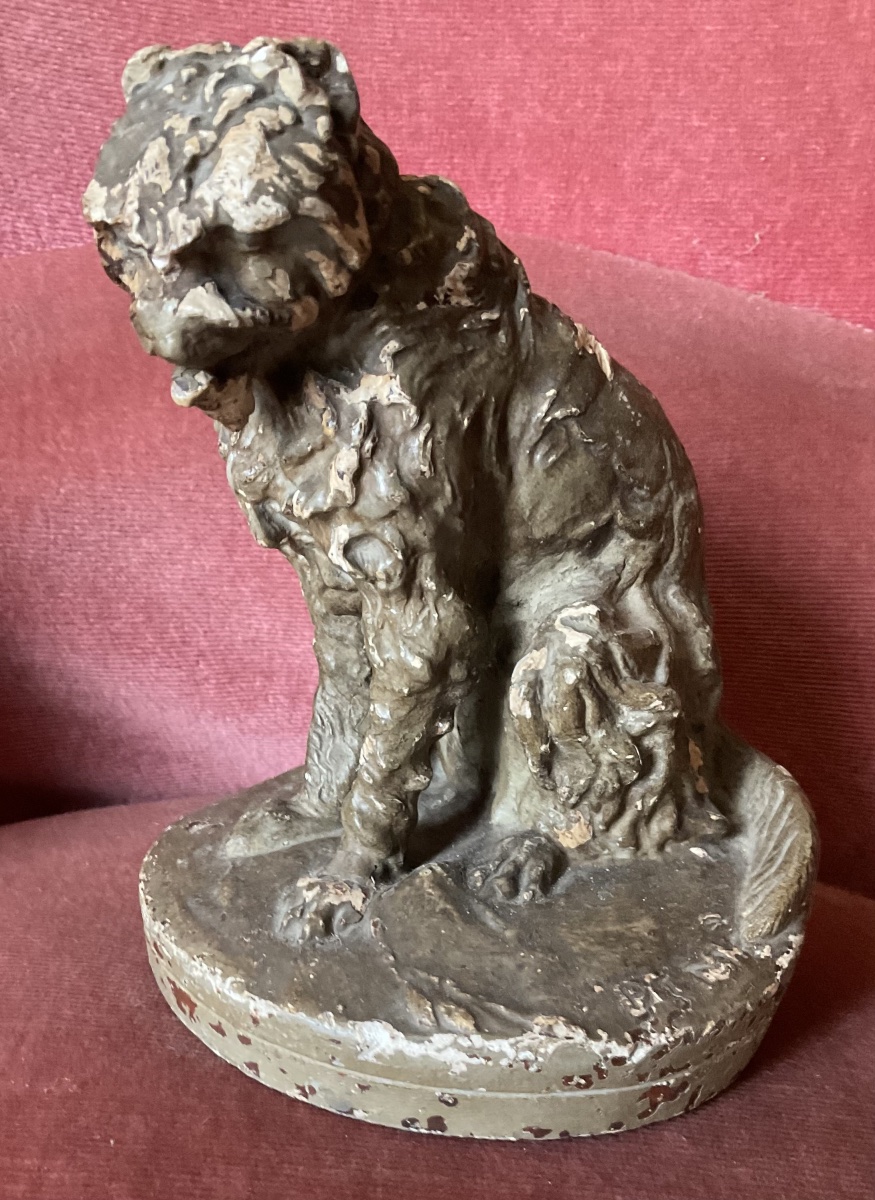 Antique Plaster Griffin By P. J. Mene-photo-1