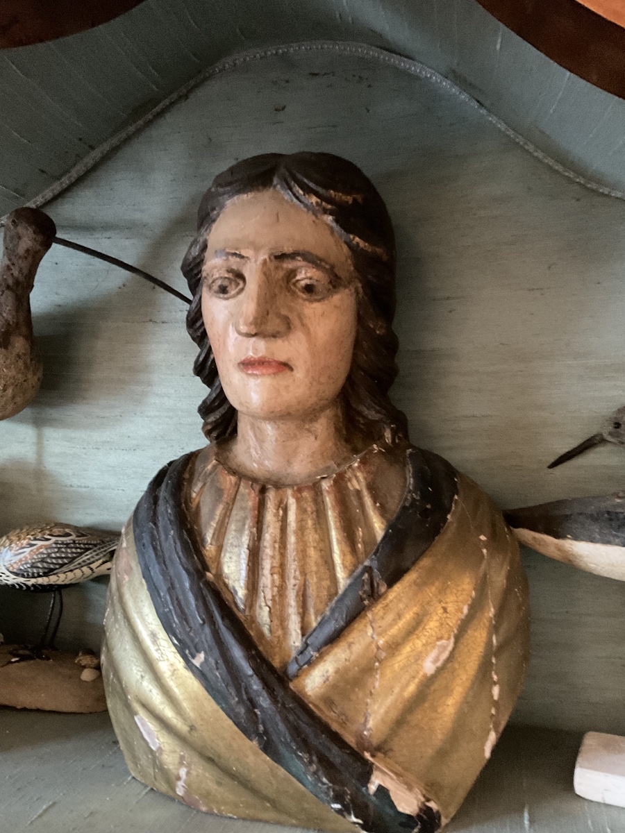 17th-century Gilded Wooden Bust, Italy-photo-1
