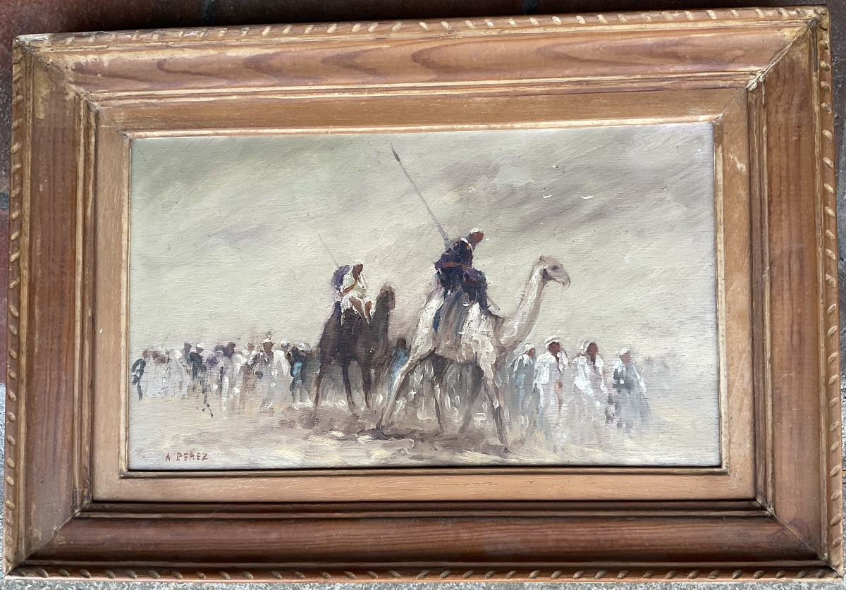 "orientalist" By Perez, Oil On Wood-photo-2