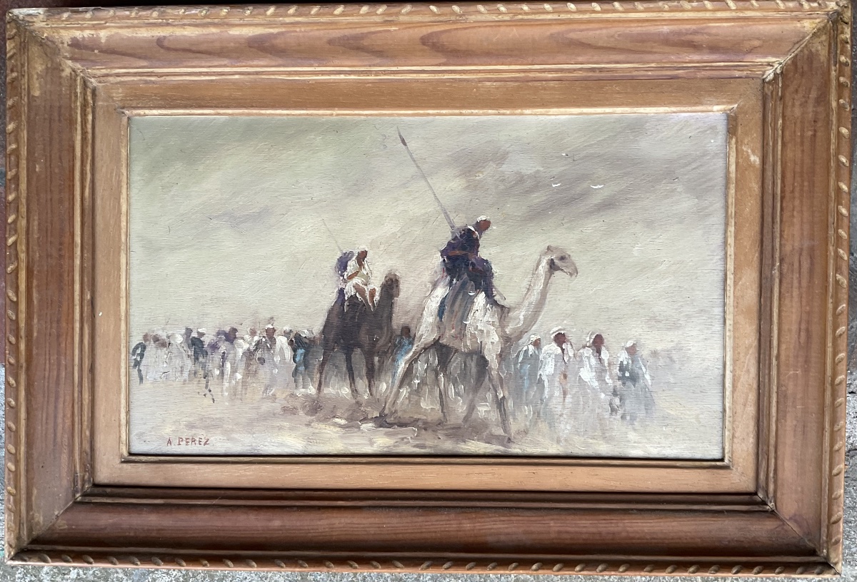 "orientalist" By Perez, Oil On Wood-photo-3