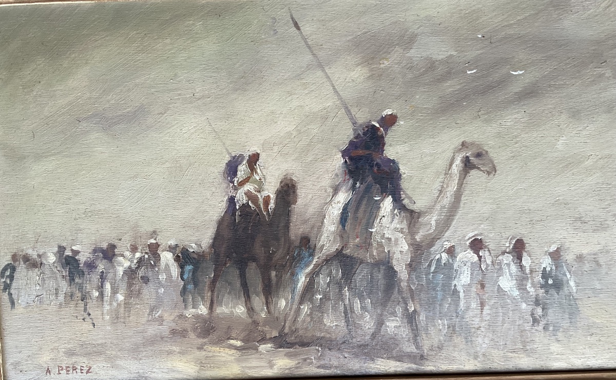 "orientalist" By Perez, Oil On Wood-photo-2