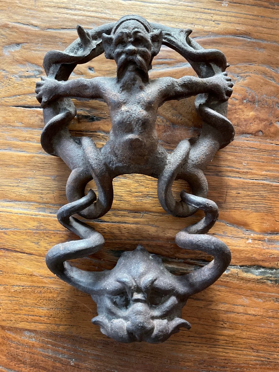 Amazing Door Knocker Project With Satyr And Mask Venetian Style Knocker