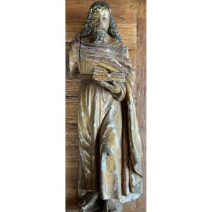 Very Beautiful Statue In 17th Century Wooden Applique