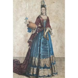 Portrait Of Mademoiselle Daughter Of The King Of France Engraving