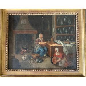 Women In The Kitchen 18th Century Canvas