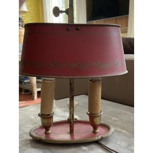 Petite lampe bouillotte rouge