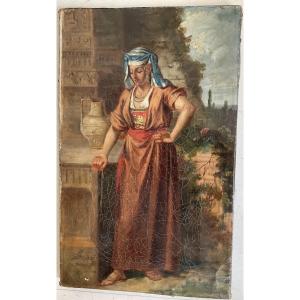 Petite toile femme en Égypte 