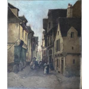 Marzella, A Busy Street In A Normandy Port