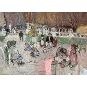 Marko Stupar enfants au jardin du Luxembourg 