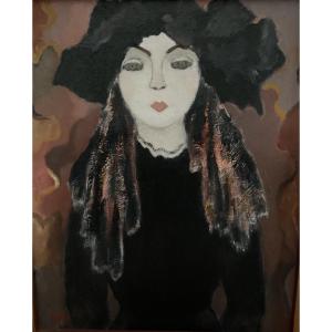 Petite fille en noir par Michelle Klur hst