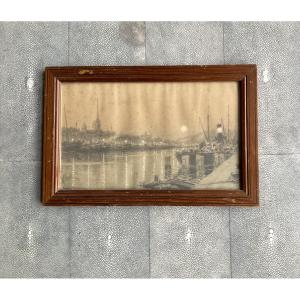 Ludovic Alleaume vue du port de Rouen