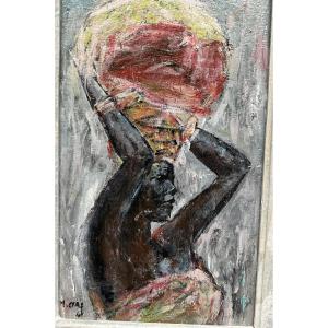 Porteuse d’eau Afrique Par Monique Gras 