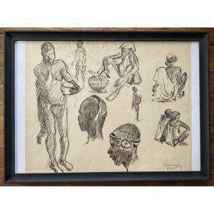 Studies Of African Figures By Hervigo