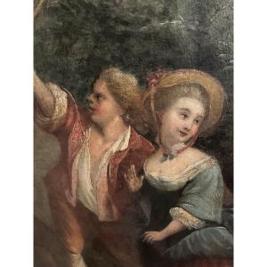 Le Galant Surpris Oil On Canvas