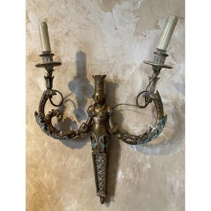 18th-century Italian Wall Lamp In Mint Condition