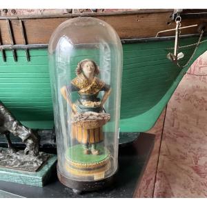 Woman And Baby Selling Fish