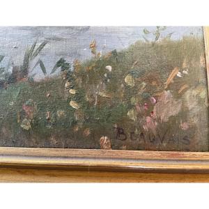 Oil On Wood Beauvais By Nozal