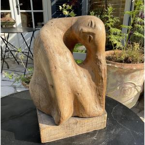 Shelomo Selinger Femme sculpture sur bois