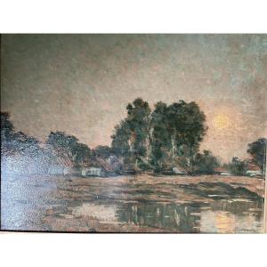 Very Impressionistic Panel By Louis Braquaval