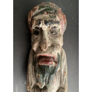 Statue bois polychrome XVIIIe