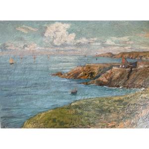 Bretagne Oil On Canvas By F Flicck