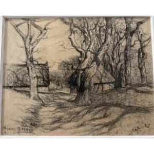 Dessin de Pierre Prins la ferme du Cap Hornu baie de Somme
