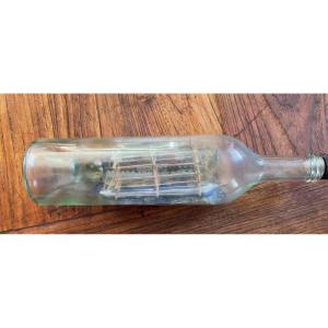 Ship In A Bottle With A Harbor