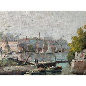 Toile de Gustave Mascart UTRECHT ou DORTRECHT