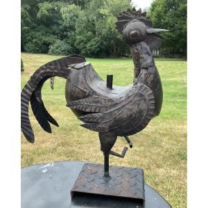 Iron Church Spire Rooster Base