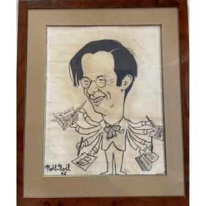 Christmas Drawing Depicting Michel Herbert, Singer-songwriter