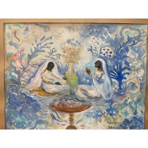 "oriental Scene," Mixed Media By Balachowsky