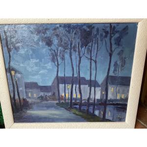 Midnight Blue Wood Panel, 1927