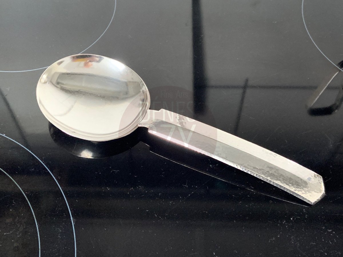 Paula Straus Art Deco Silver Cutlery 800, Bruckmann Heilbronn, Germany, Women's Silver-photo-2