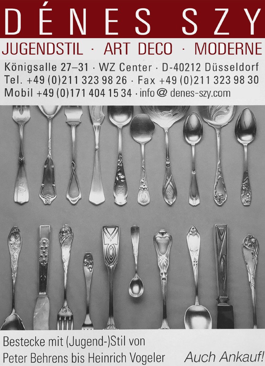 Paula Straus Art Deco Silver Cutlery 800, Bruckmann Heilbronn, Germany, Women's Silver-photo-2